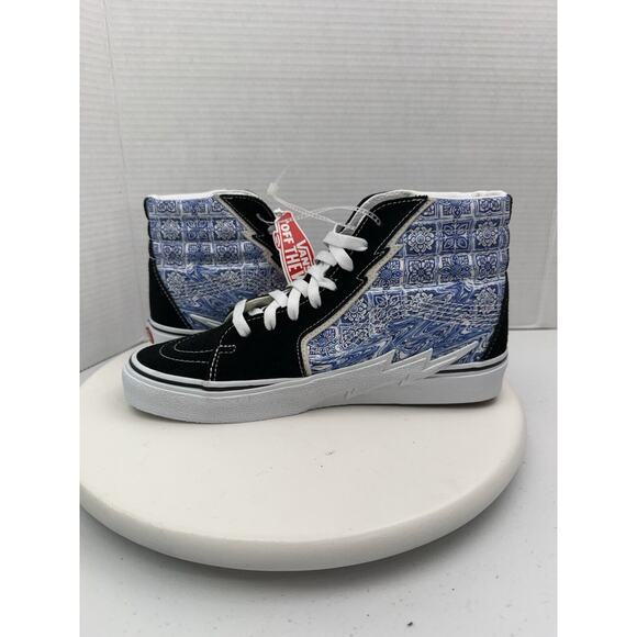 VANS Sk8-Hi Bolt Liquify Mens 8.5 Black Blue Suede Skateboard Skater Shoes main image 11